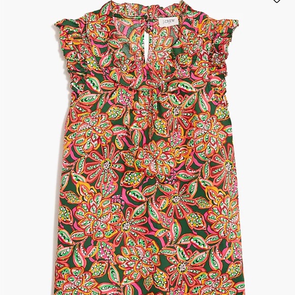 NWT J Crew Sleeveless ruffle top - Picture 1 of 2